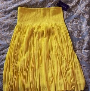 Ralph Lauren Purple Label yellow pleated skirt